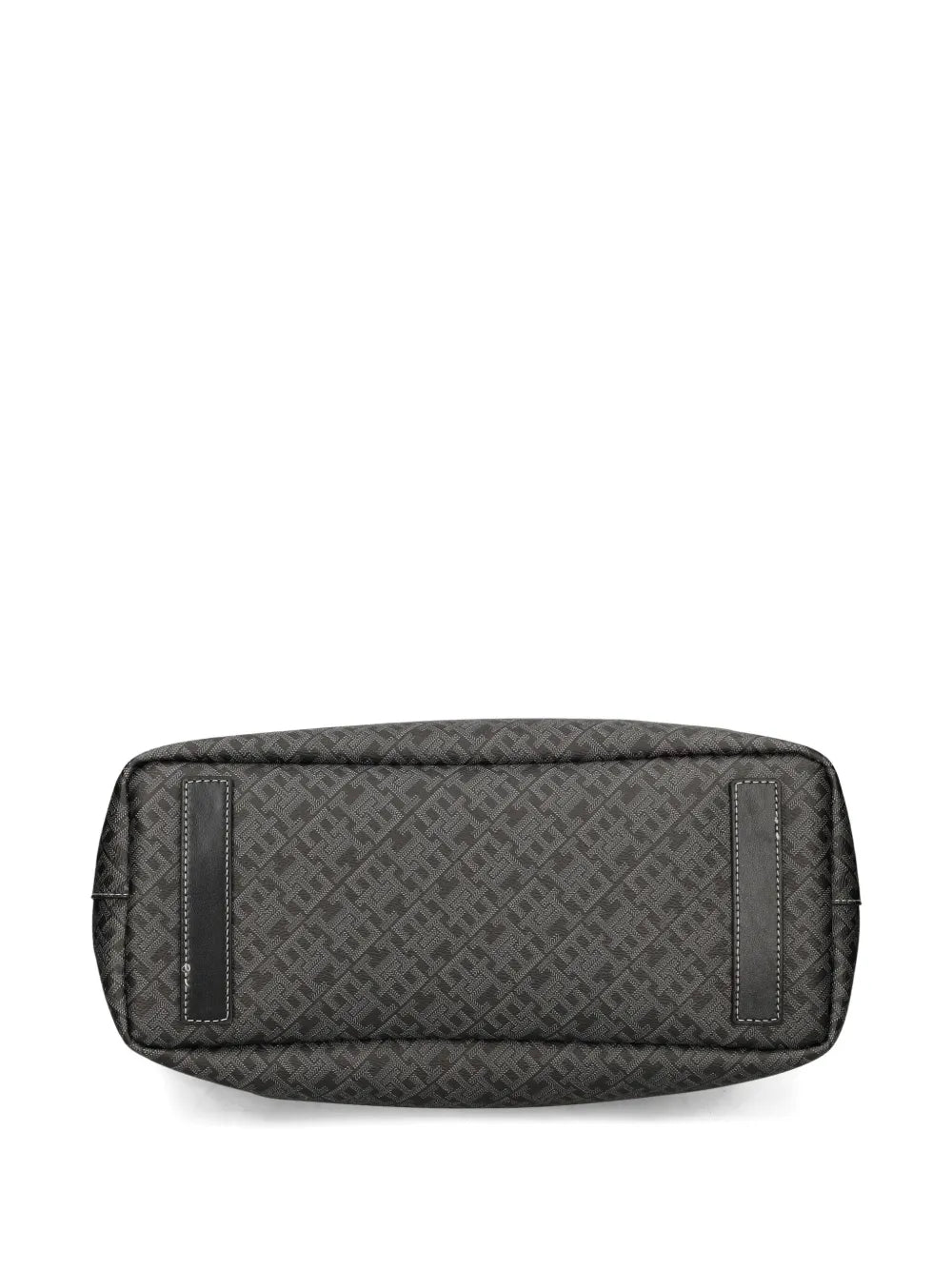 monogram-pattern zip tote bag