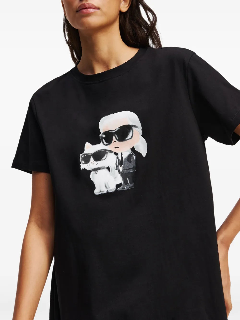 Ikon sketch short-sleeved pajama dress