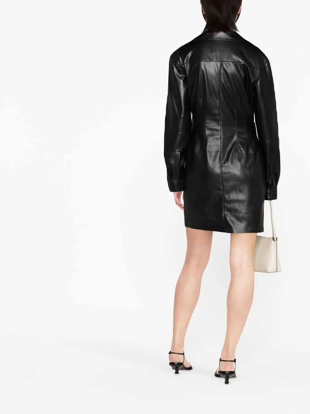 Marto faux-leather minidress