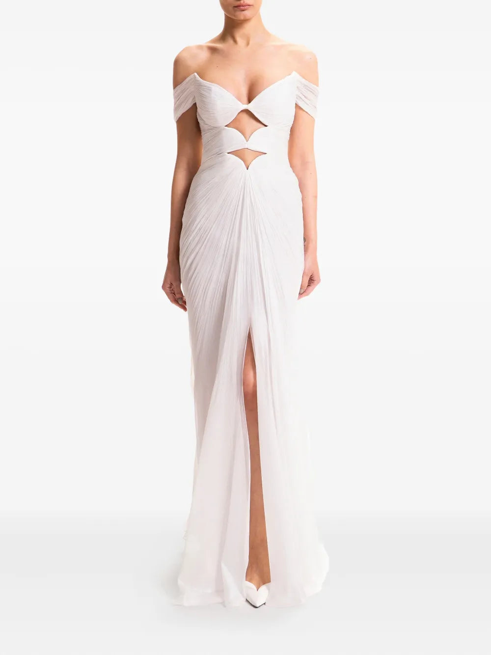 Cassiopeia cut-out lace-up maxi dress