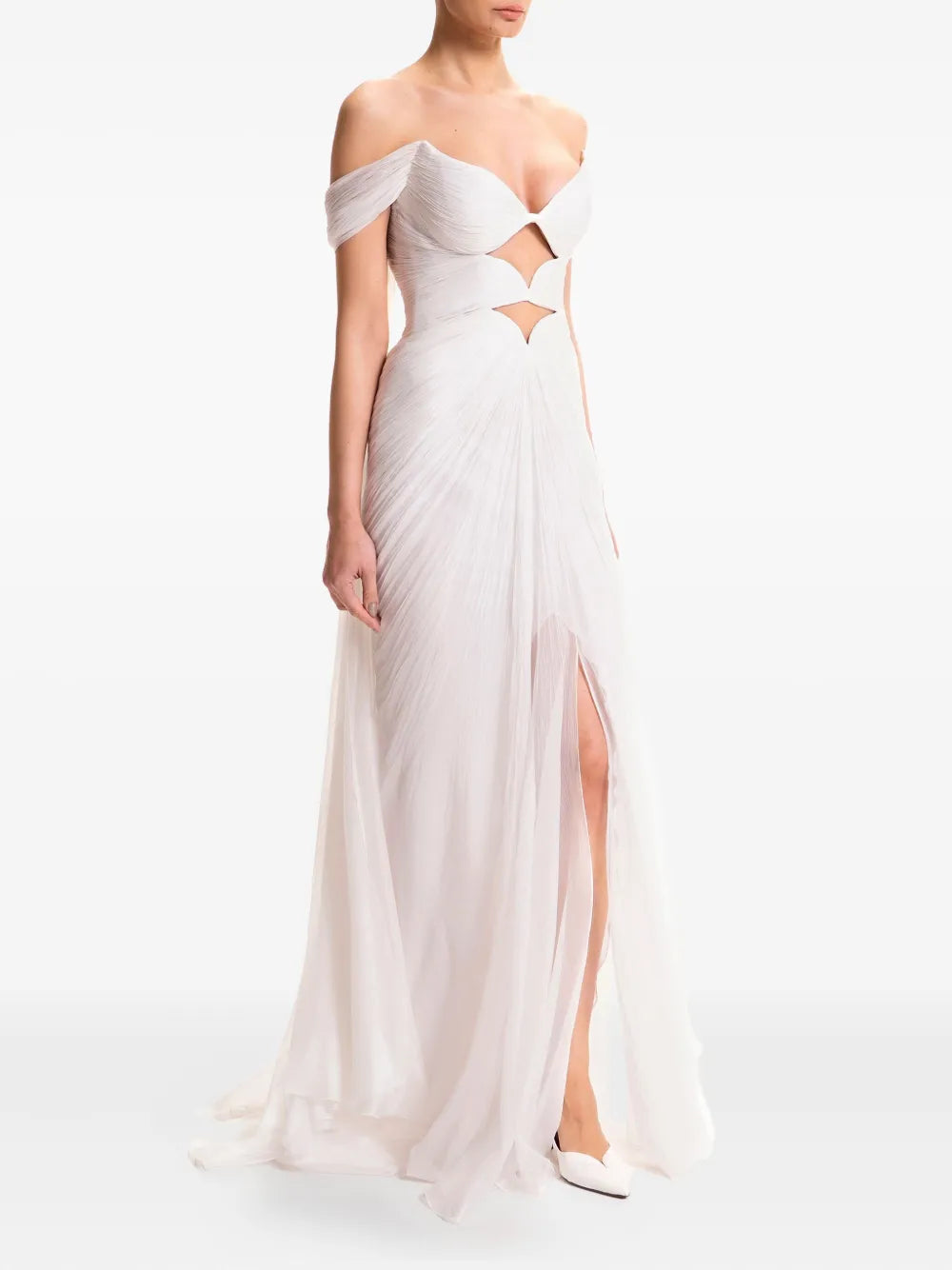 Cassiopeia cut-out lace-up maxi dress