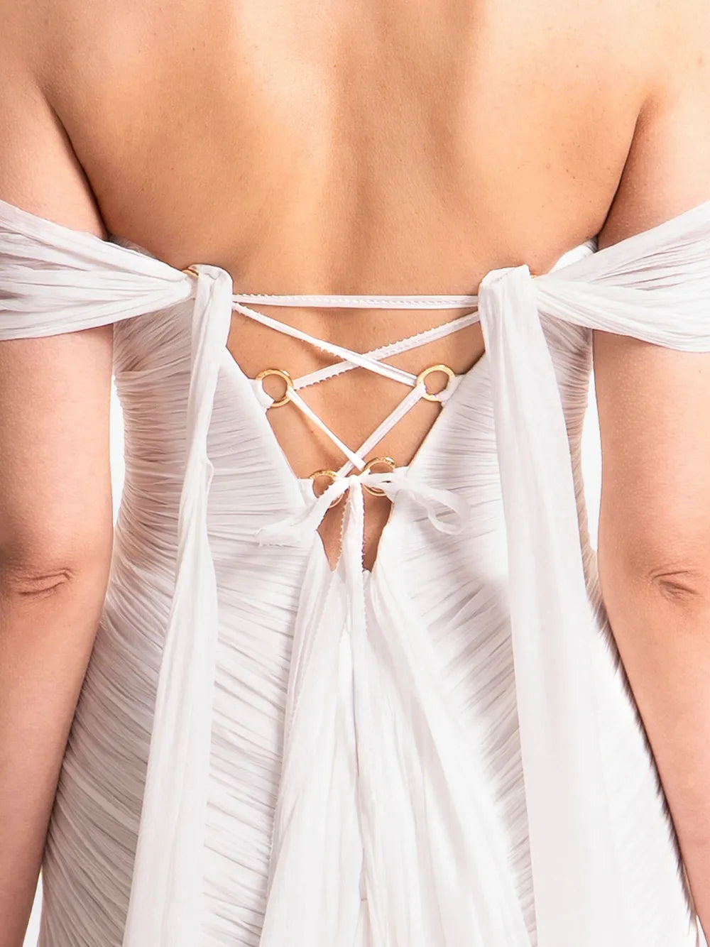 Cassiopeia cut-out lace-up maxi dress
