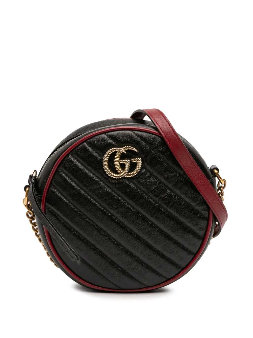 2016-2025 Mini GG Marmont Matelasse Leather Torchon Round crossbody bag