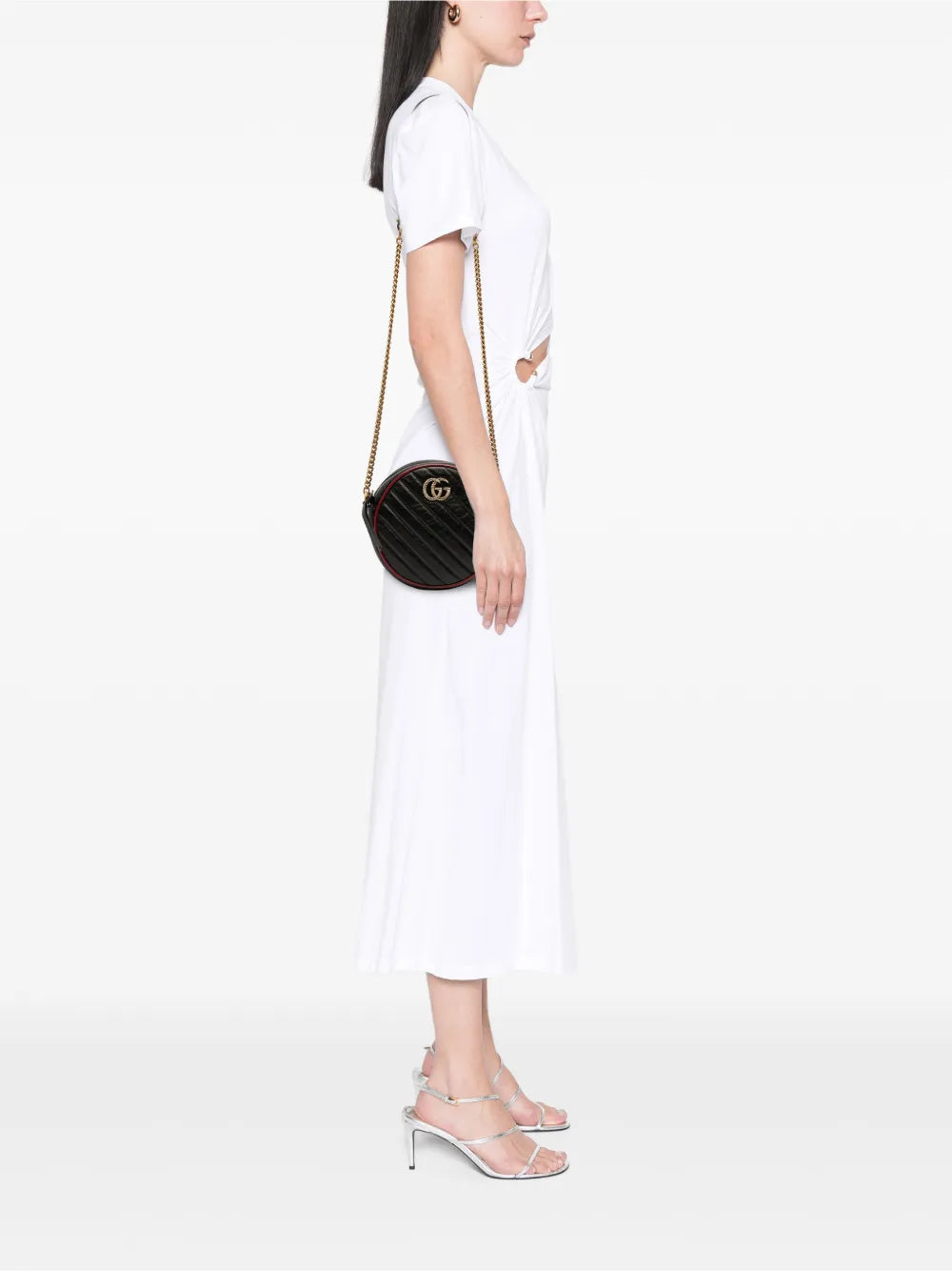 2016-2025 Mini GG Marmont Matelasse Leather Torchon Round crossbody bag