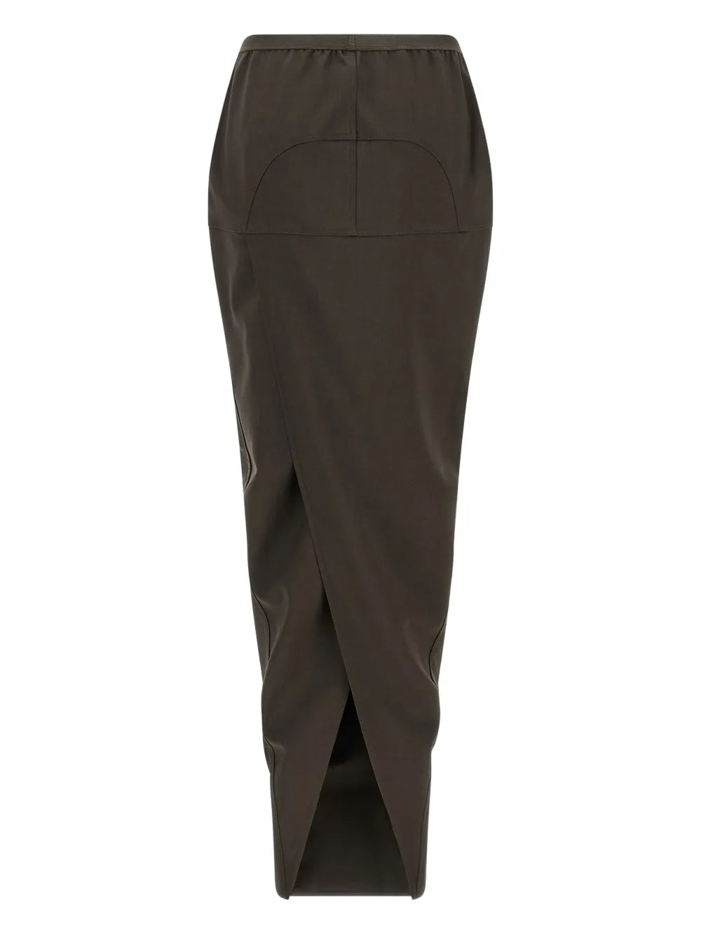 crossover elastic-waistband skirt