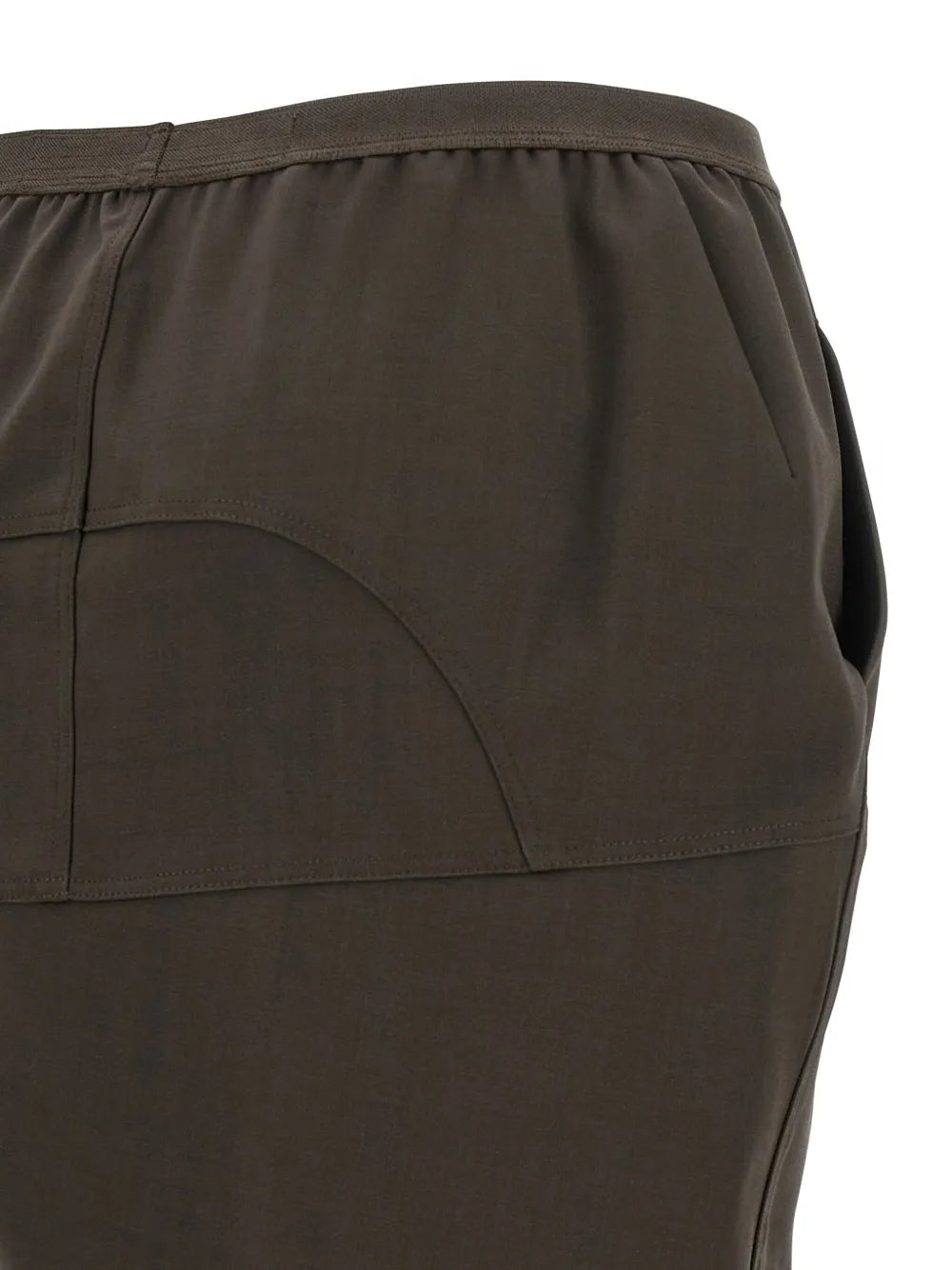 crossover elastic-waistband skirt