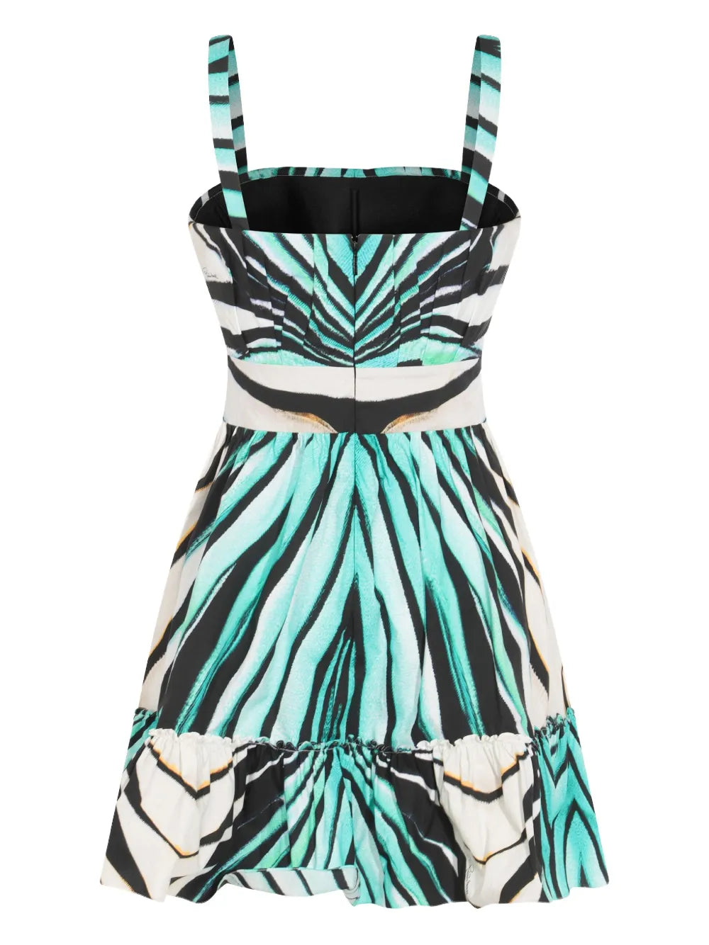 zebra-print skater dress
