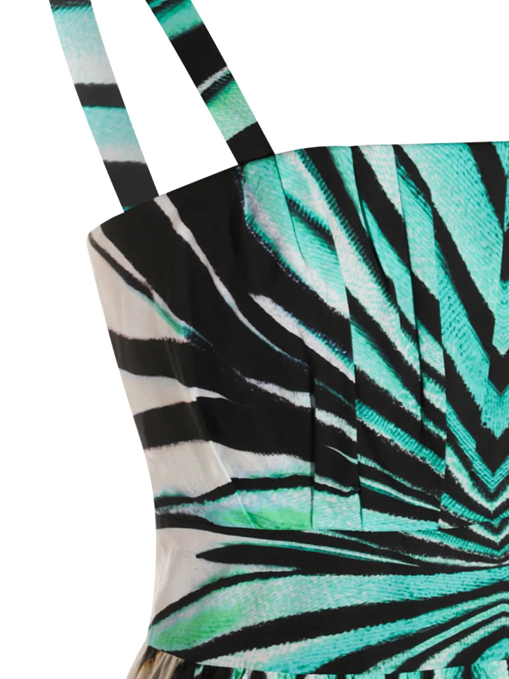 zebra-print skater dress