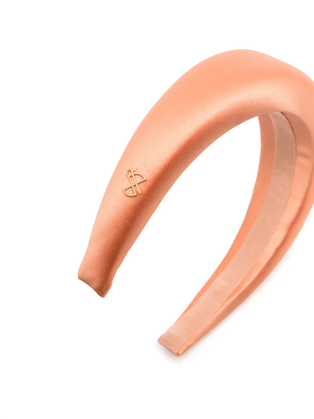 logo-charm satin haird band