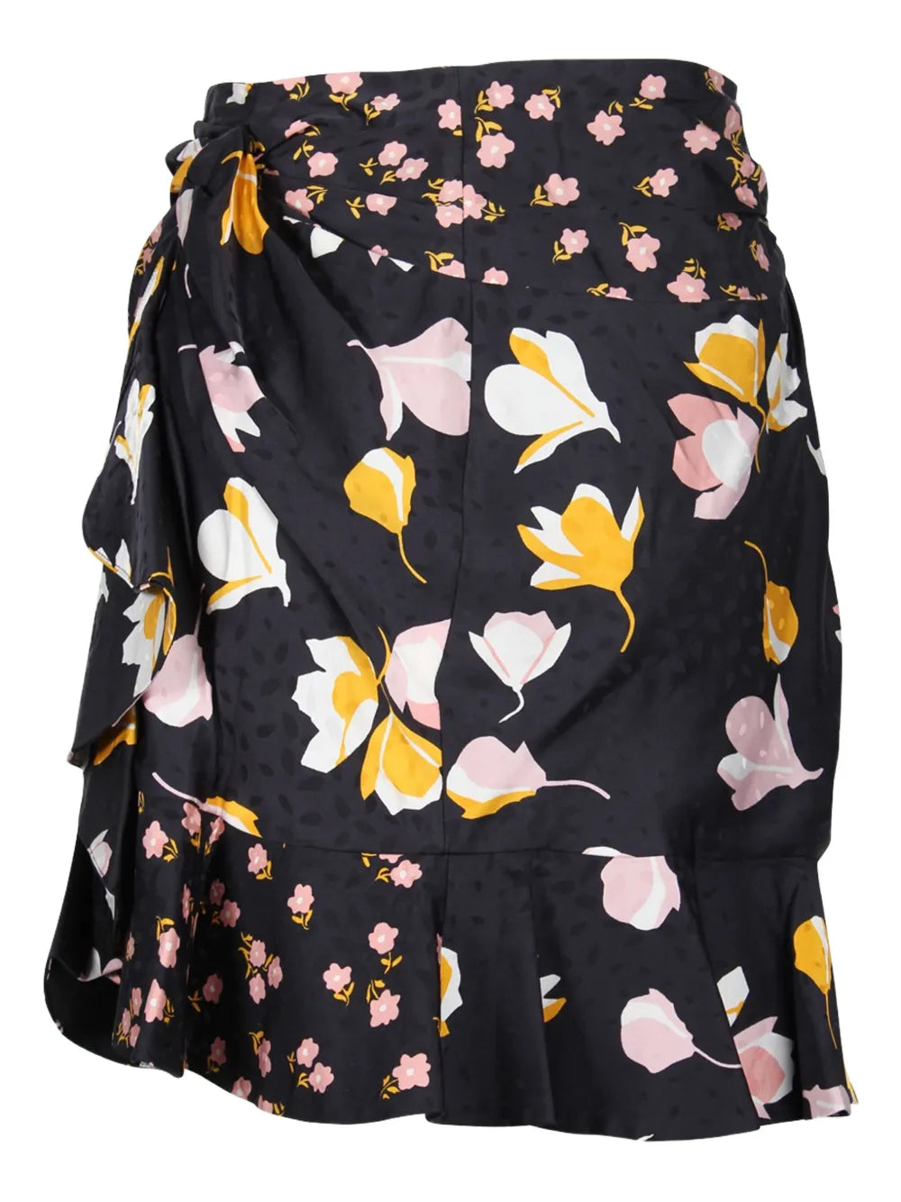 floral-print mini skirt