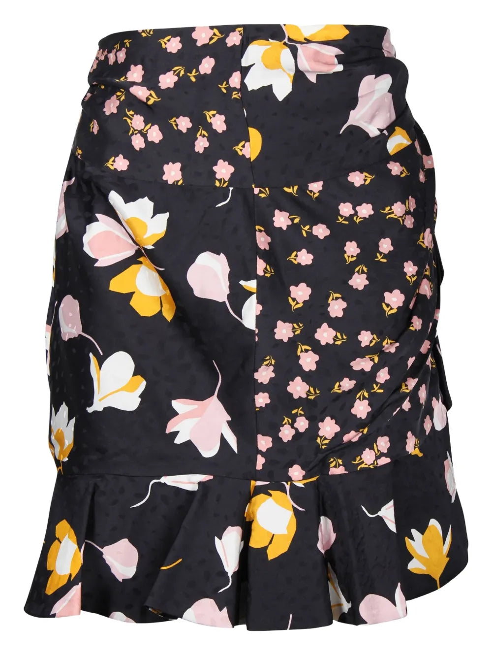 floral-print mini skirt
