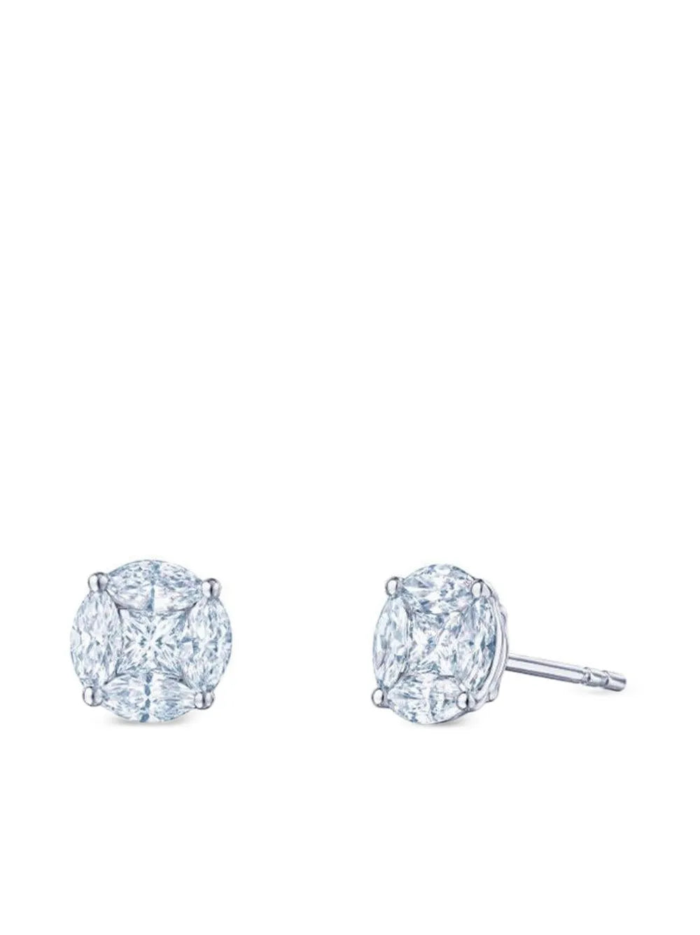 18K white gold Diamond Illusion earrings
