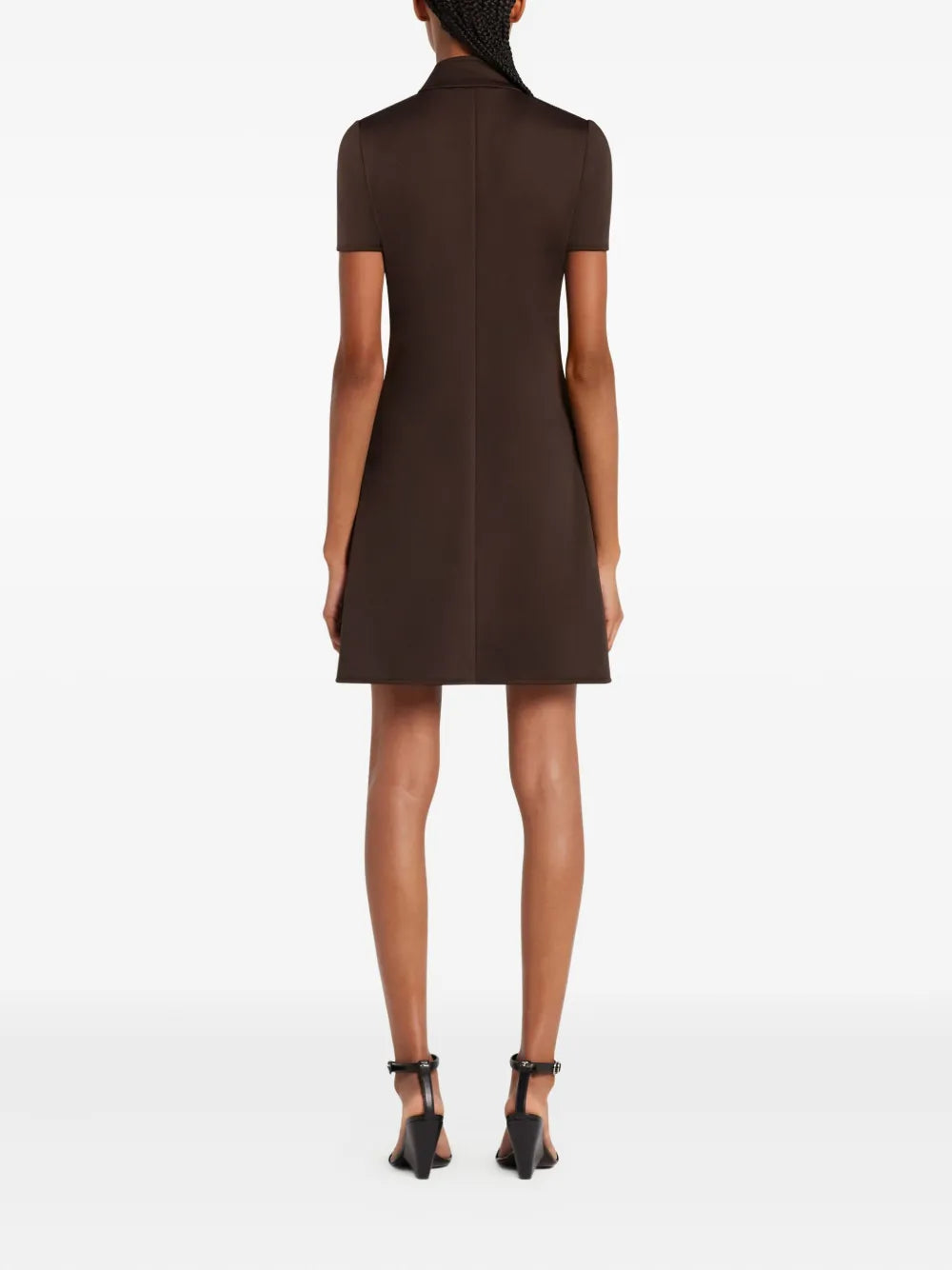 zip-up short-sleeve dress