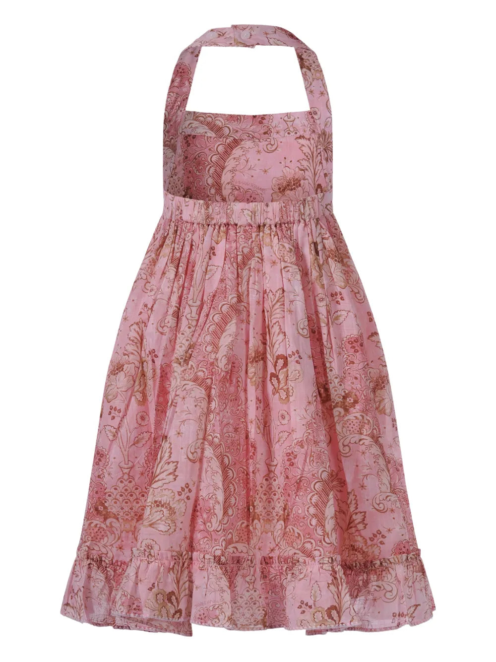 halterneck ruffled dress
