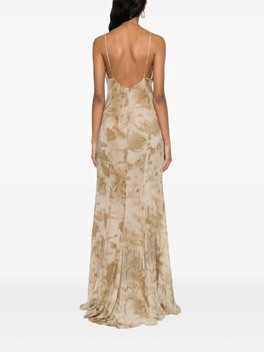 tie-dye crepe maxi dress