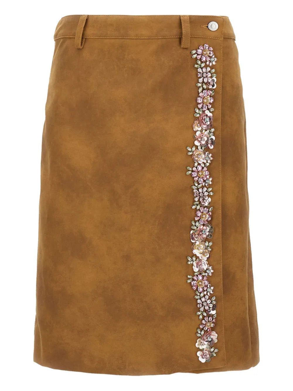 crystal-flower wrap skirt