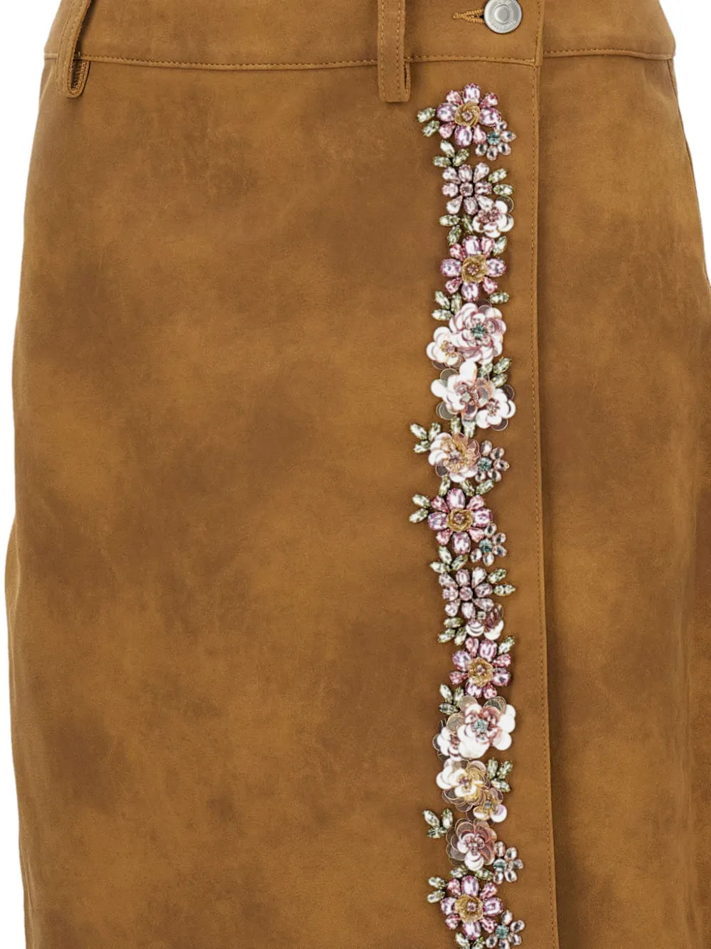 crystal-flower wrap skirt