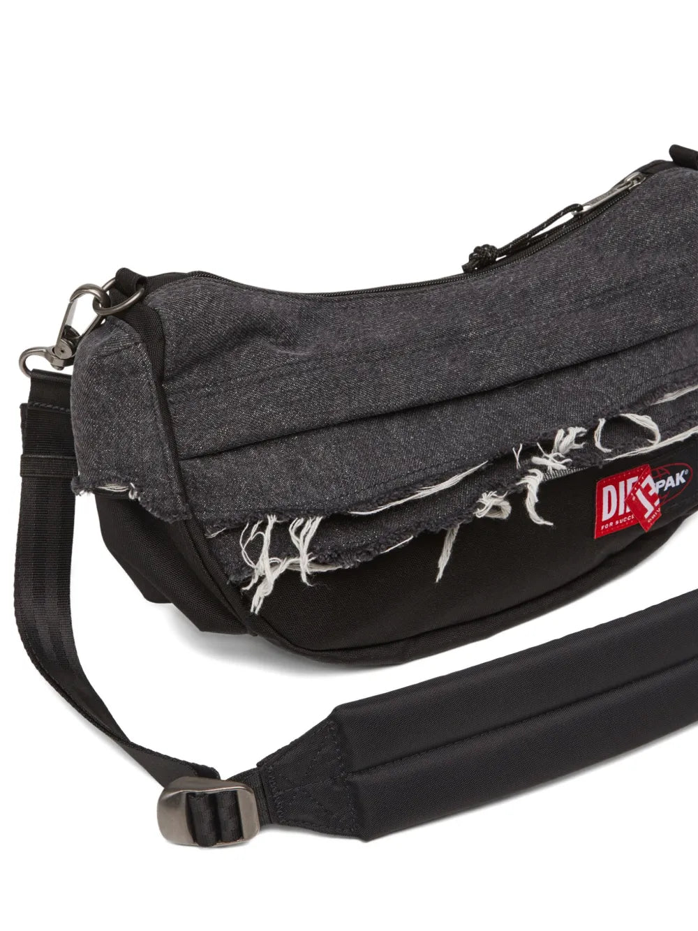 x Eastpak frayed denim shoulder bag