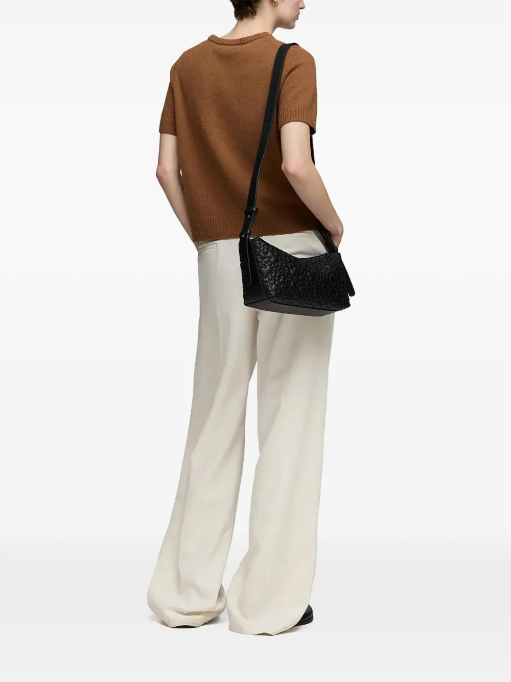 bear-embossed cross body bag