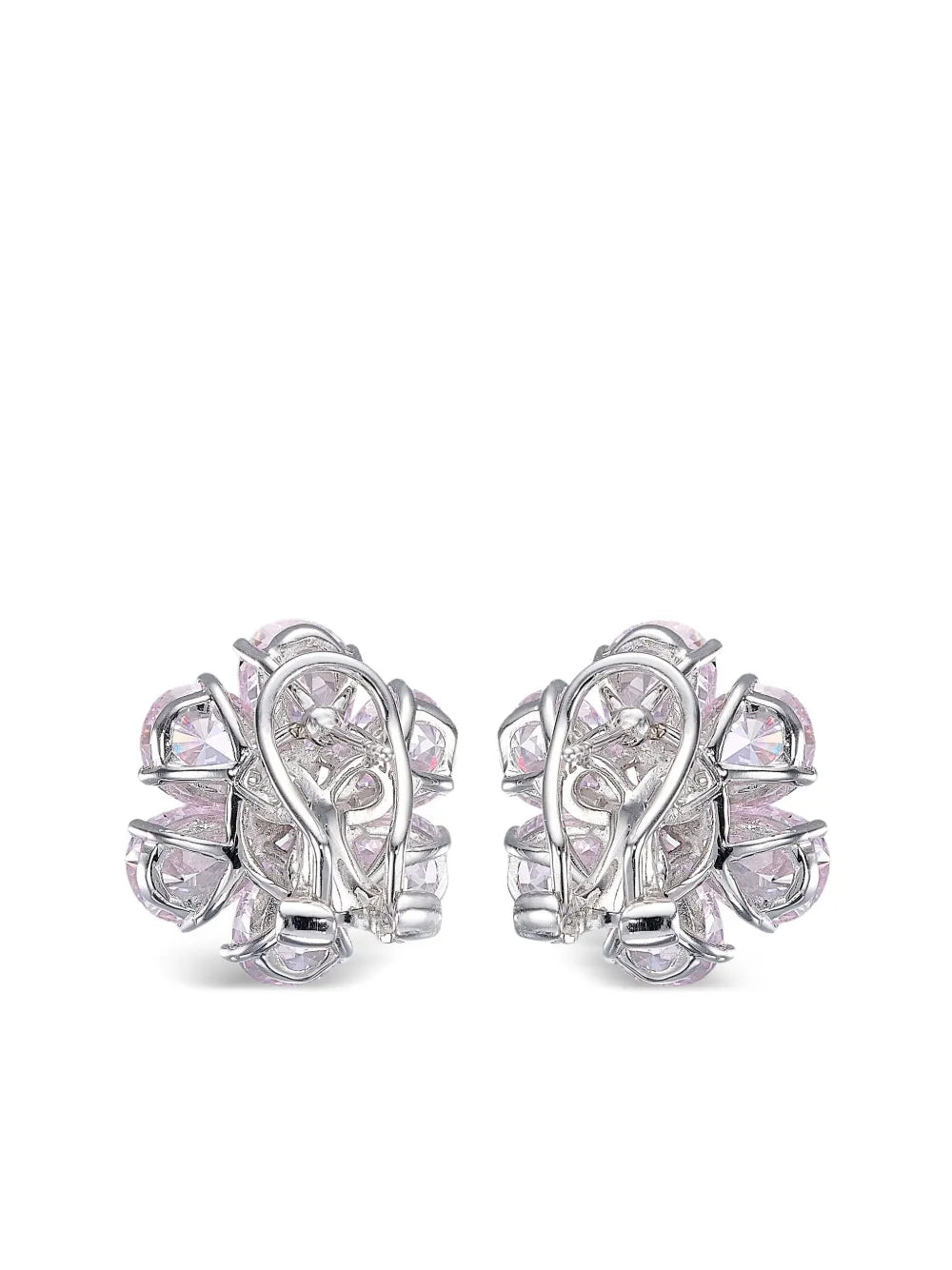 18K white gold Marguerite Daisy diamond earrings