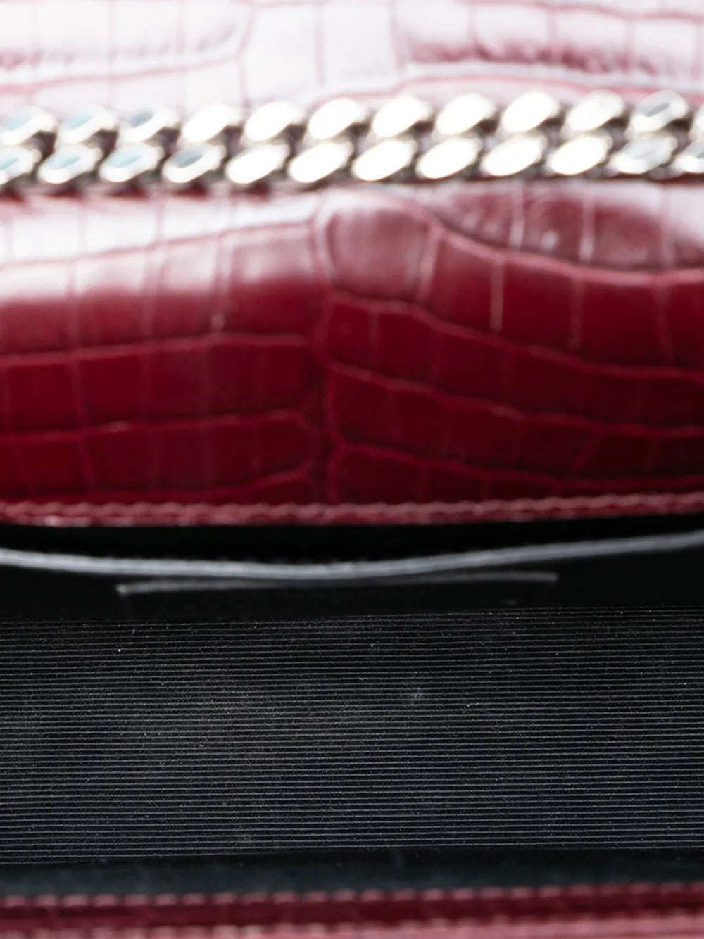 2016 Medium Croc Embossed Leather Monogram Kate Tassel crossbody bag