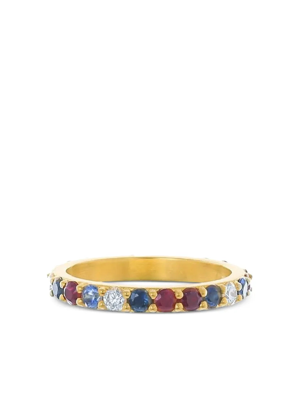 18K yellow gold spinel and diamond ring