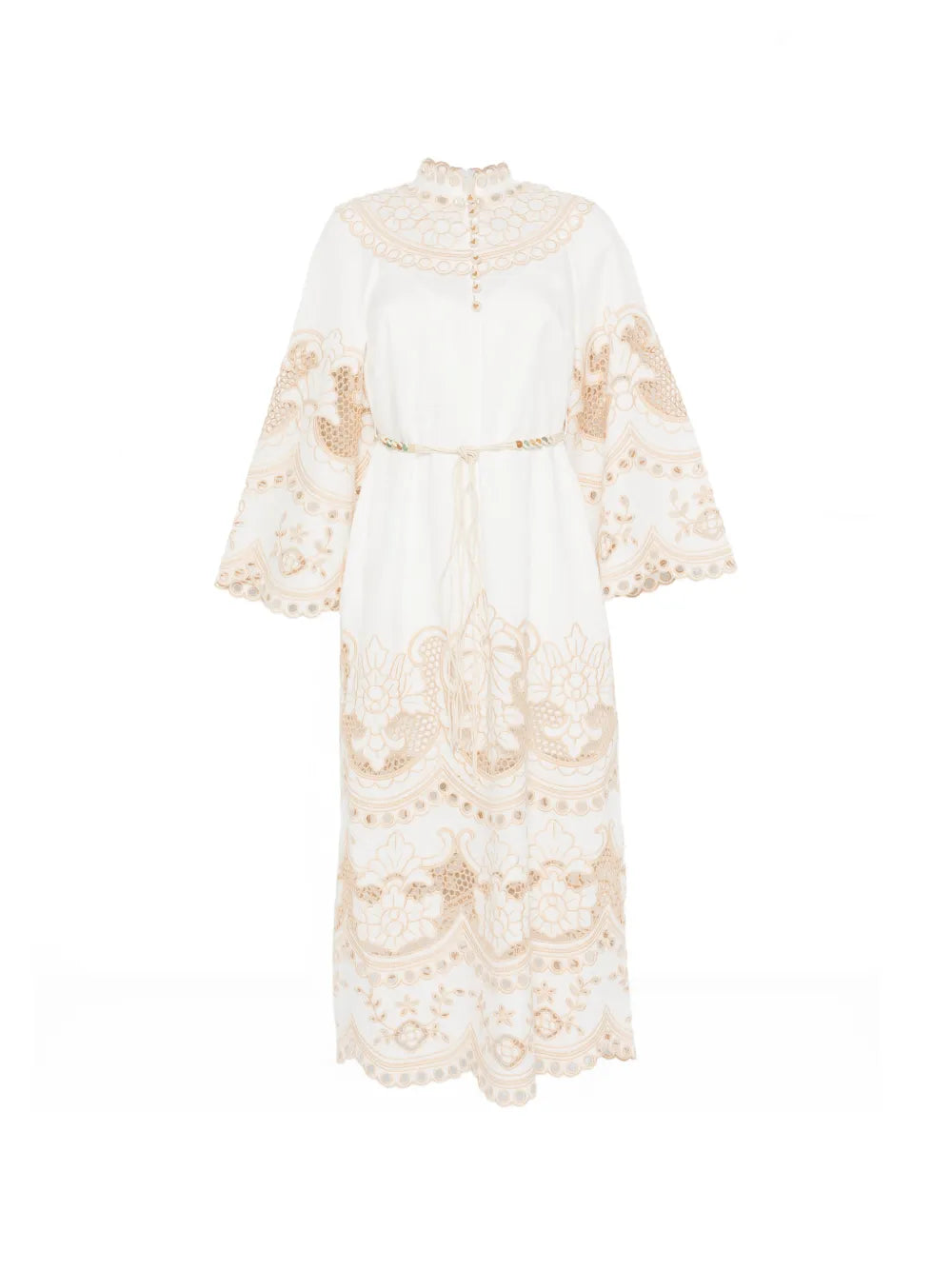 embroidered midi dress