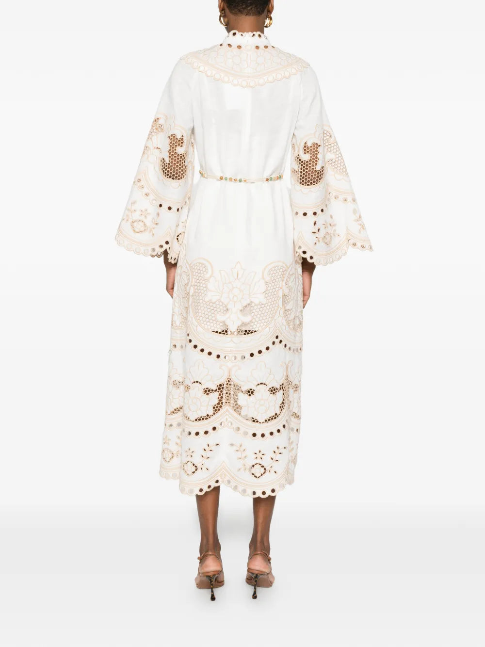 embroidered midi dress