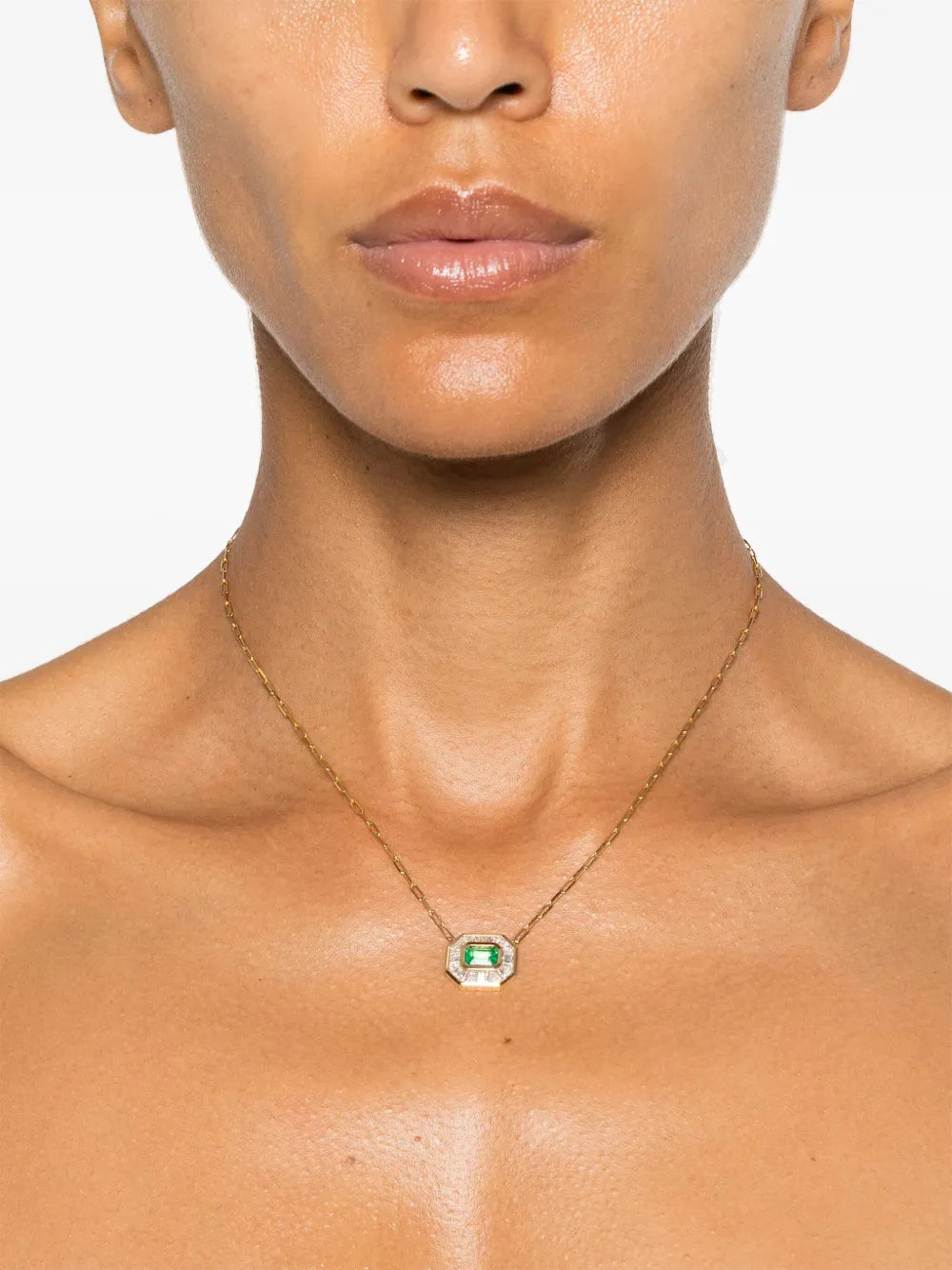 18K yellow gold mini deco necklace