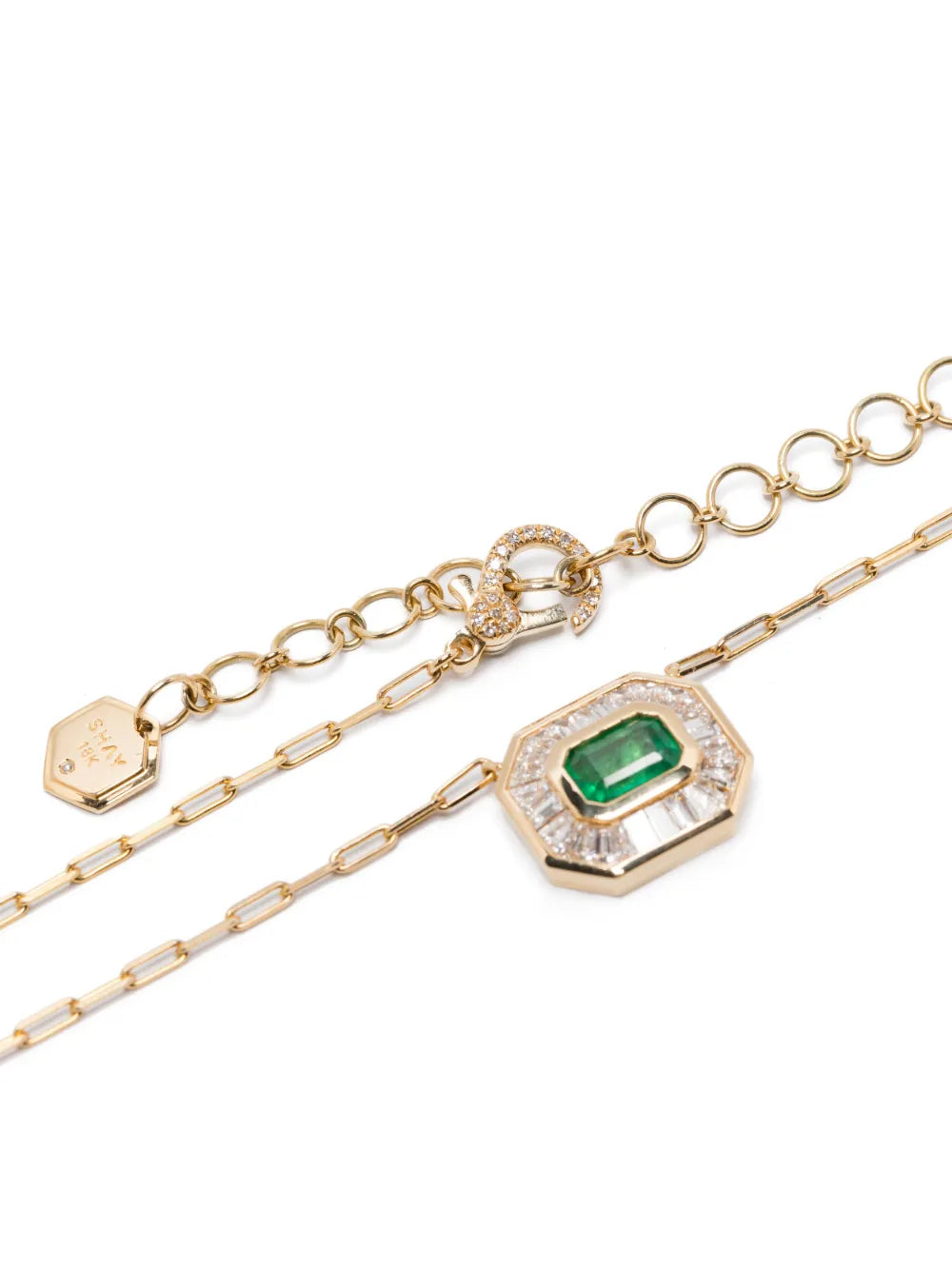18K yellow gold mini deco necklace