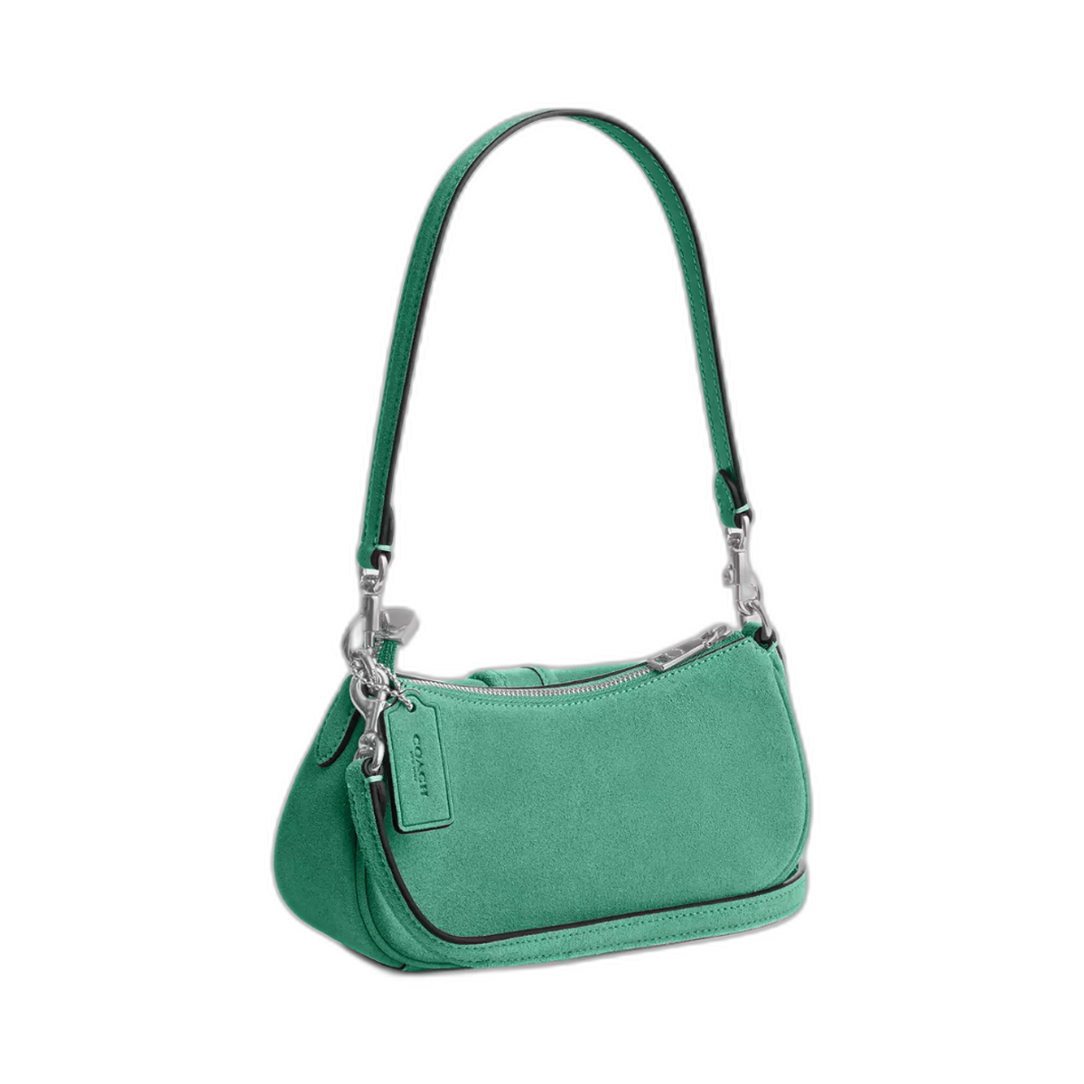 Coach Ashton Mini Shoulder Bag suede Silver Mint