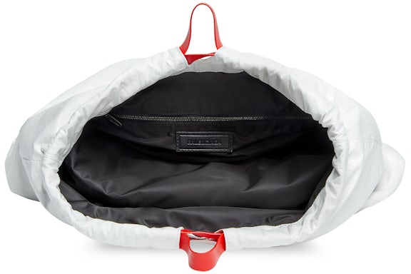 Balenciaga Trash Bag Large Pouch White/Red