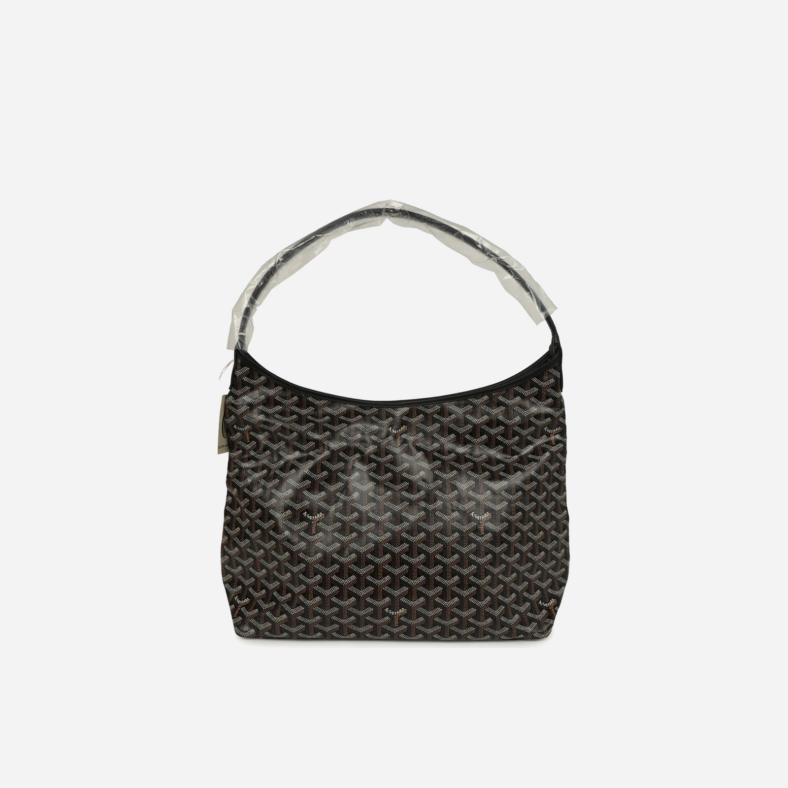 Goyard Goyardine Black Boheme Hobo Bag Palladium Hardware