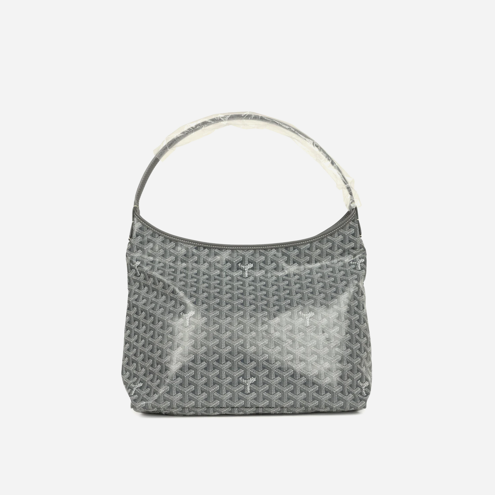 Goyard Goyardine Grey Boheme Hobo Bag Palladium Hardware