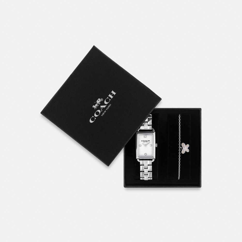 Coach Liz Watch Gift Set, 30 Mm x 22 Mm Stainless Steel