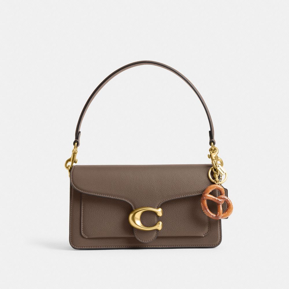 Coach Small Pretzel Bag Charm Brass Multi