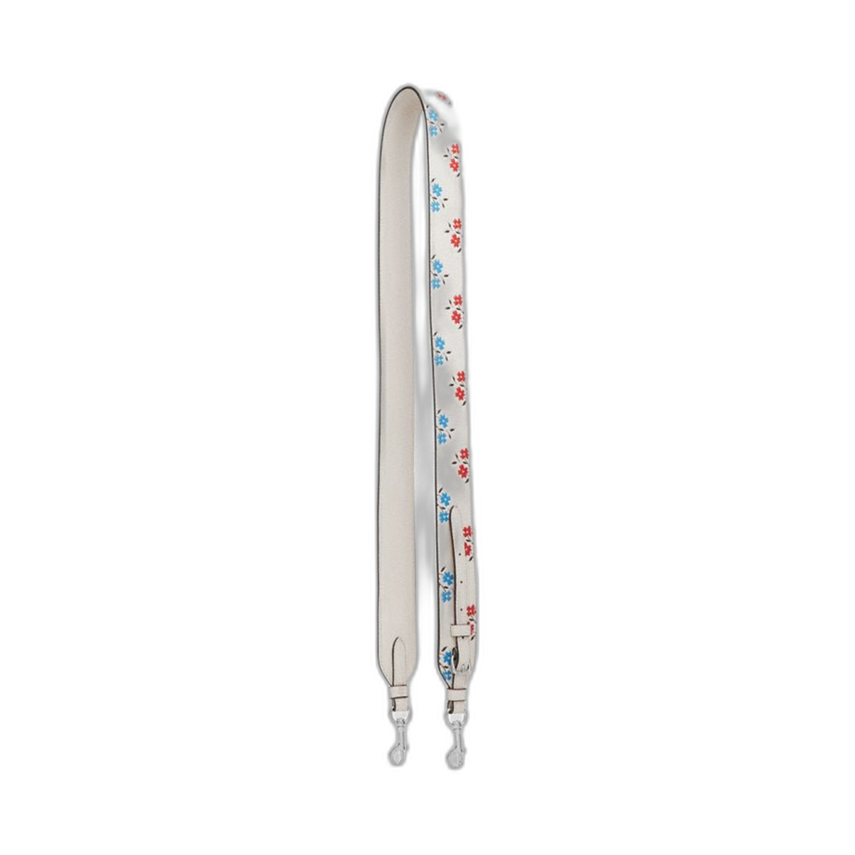 Coach Strap With Floral Print Silver Chalk Multi