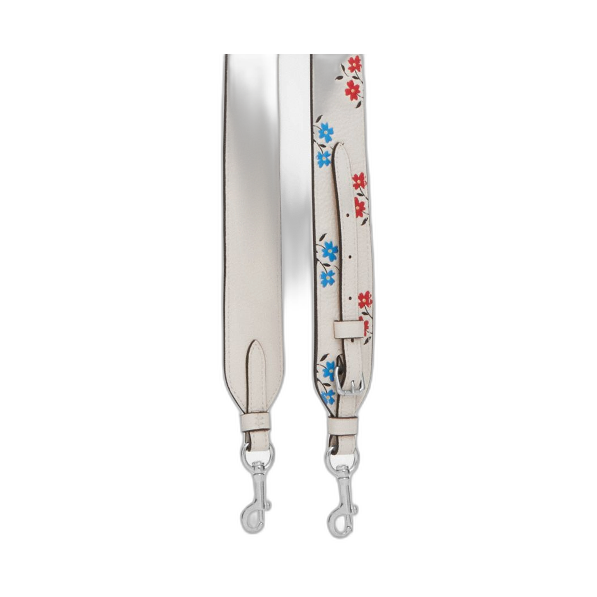 Coach Strap With Floral Print Silver Chalk Multi