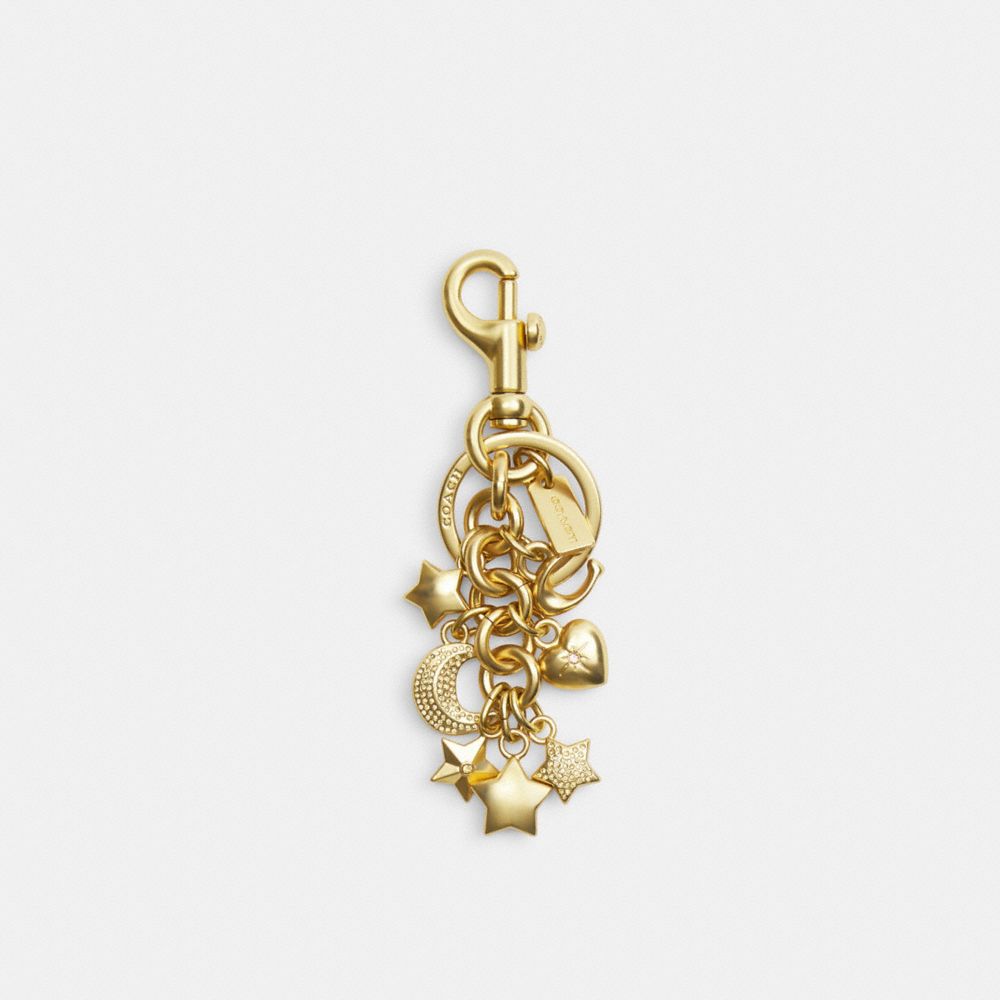 Coach Star Cluster Bag Charm Gold Gold
