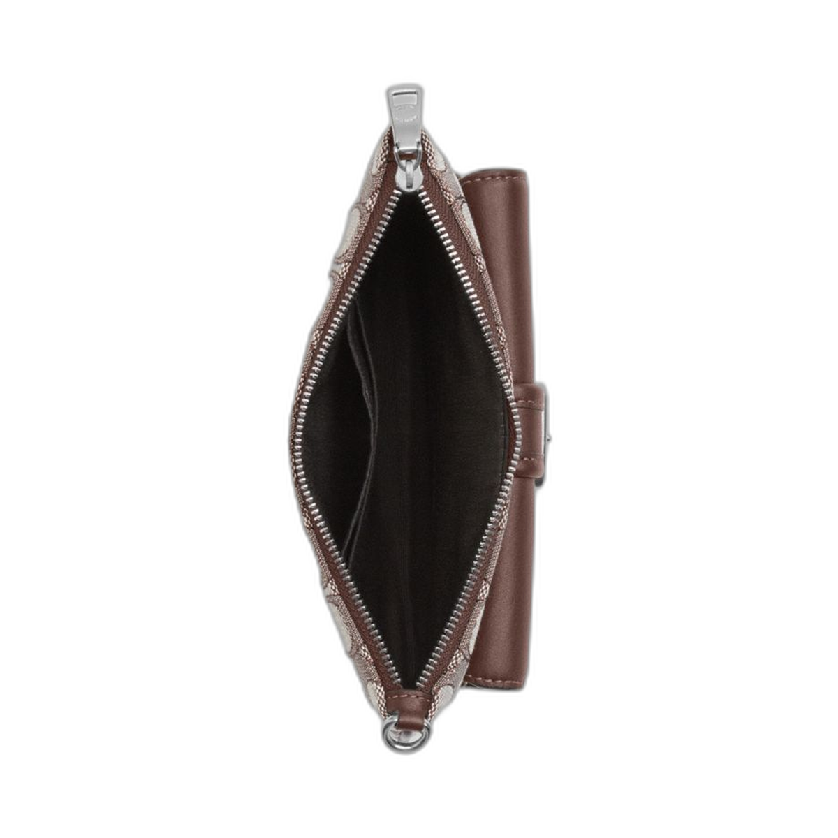 Coach Ashton Wristlet In Signature Jacquard Silver Oak Maple
