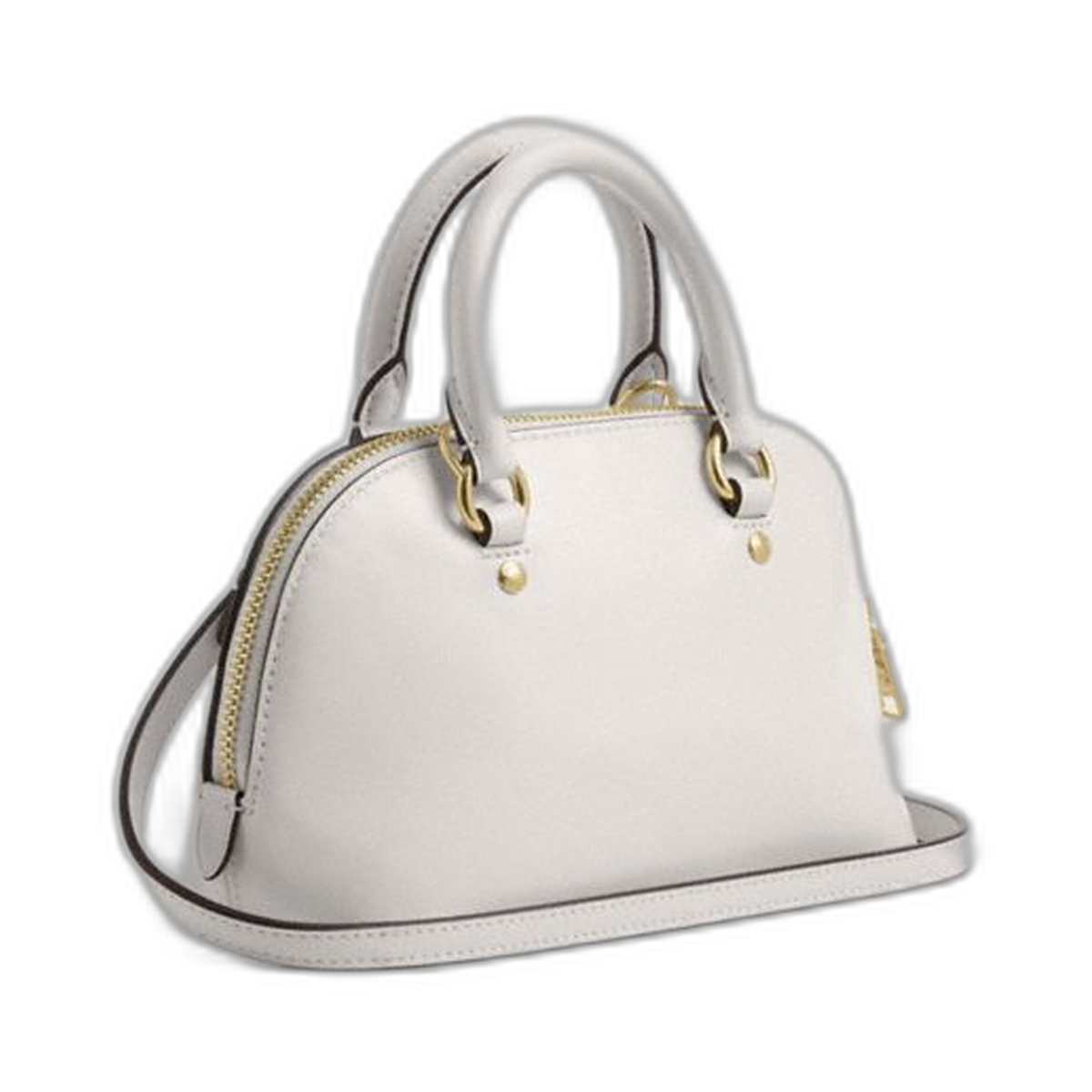 Coach Lara Mini Satchel Bag Gold Chalk
