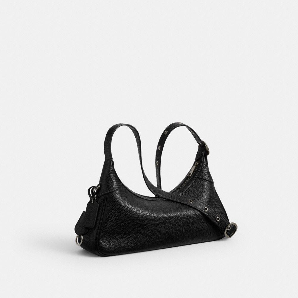 Coach Ella Small Shoulder Bag Gunmetal Black