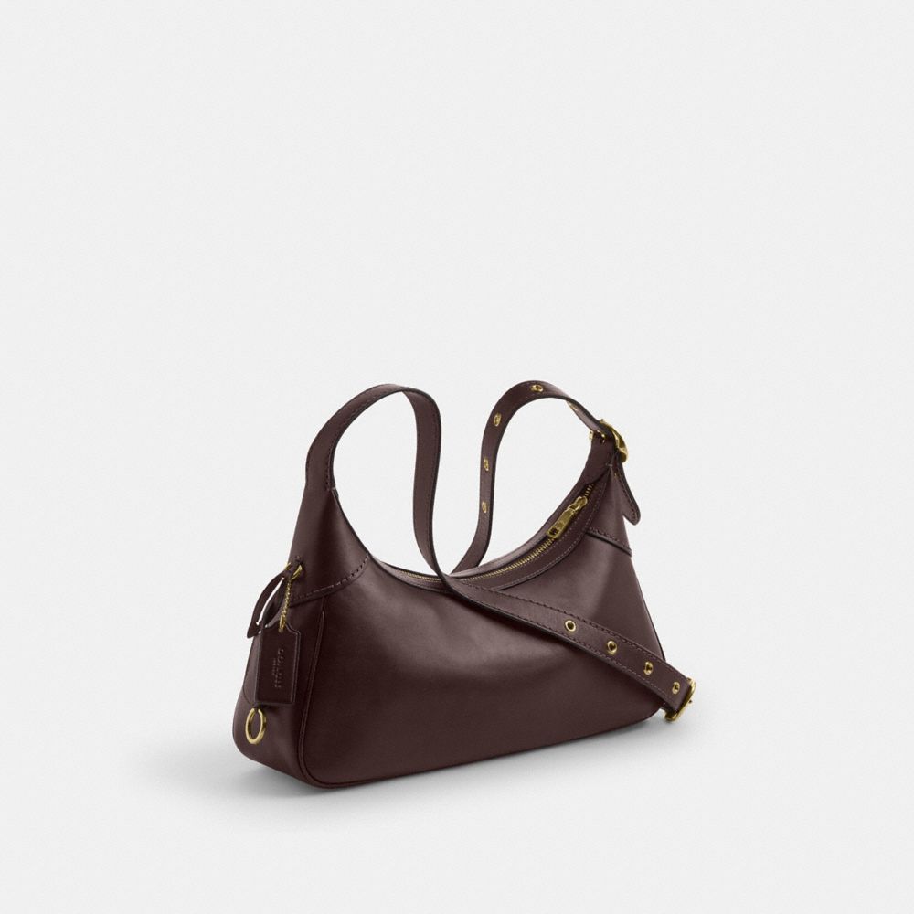 Coach Ella Small Shoulder Bag Gold Espresso