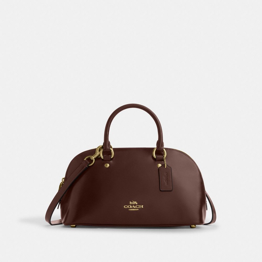 Coach Lara Satchel Bag Gold Maple