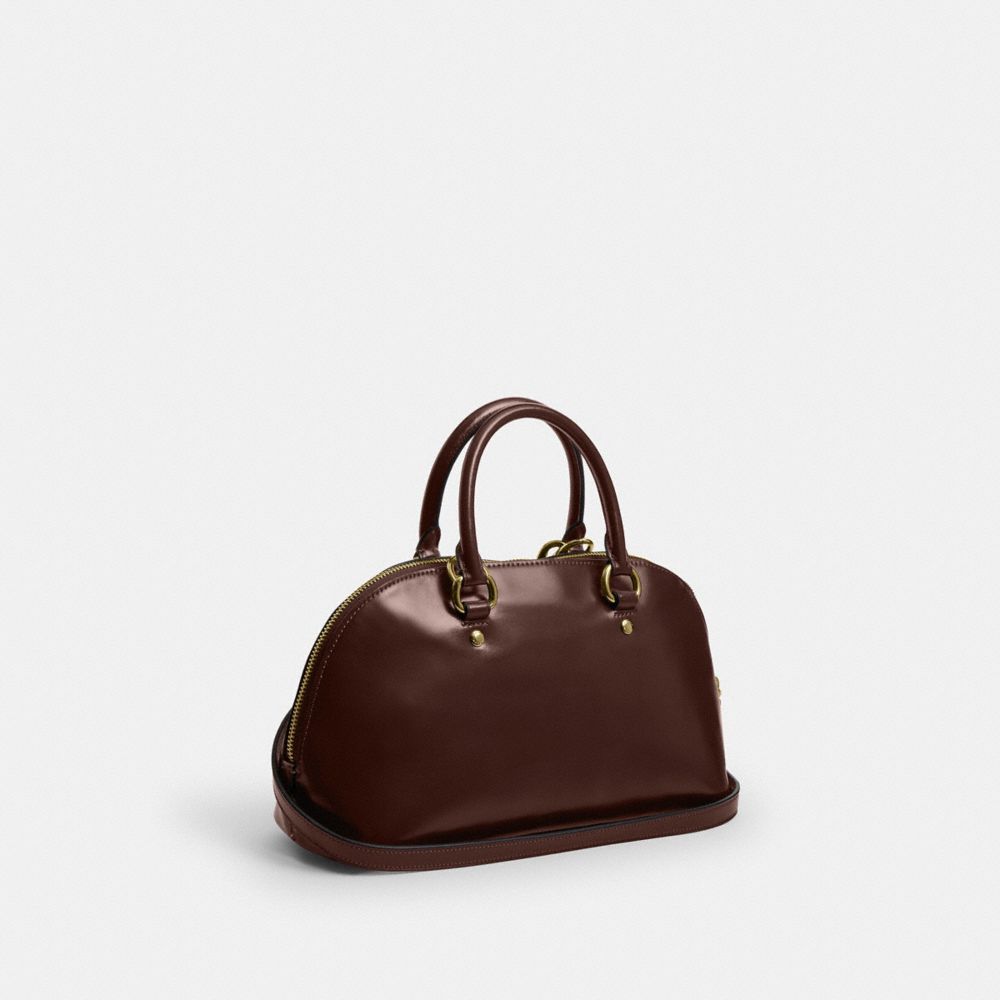 Coach Lara Satchel Bag Gold Maple