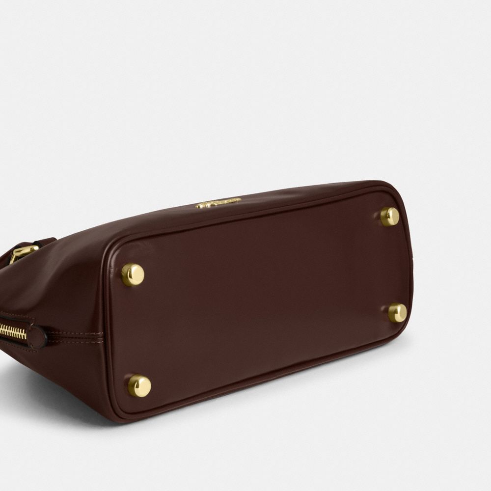 Coach Lara Satchel Bag Gold Maple