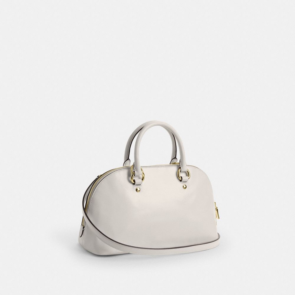 Coach Lara Satchel Bag Gold Chalk