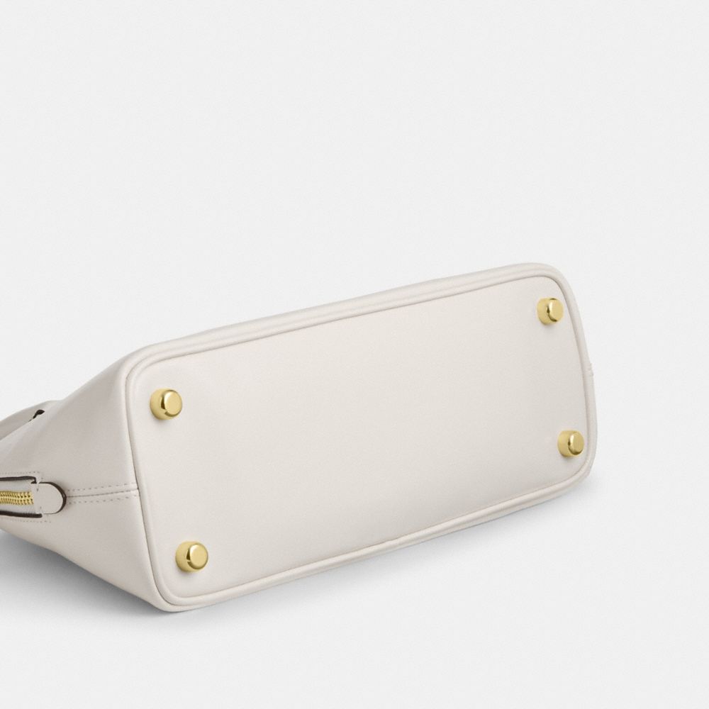 Coach Lara Satchel Bag Gold Chalk