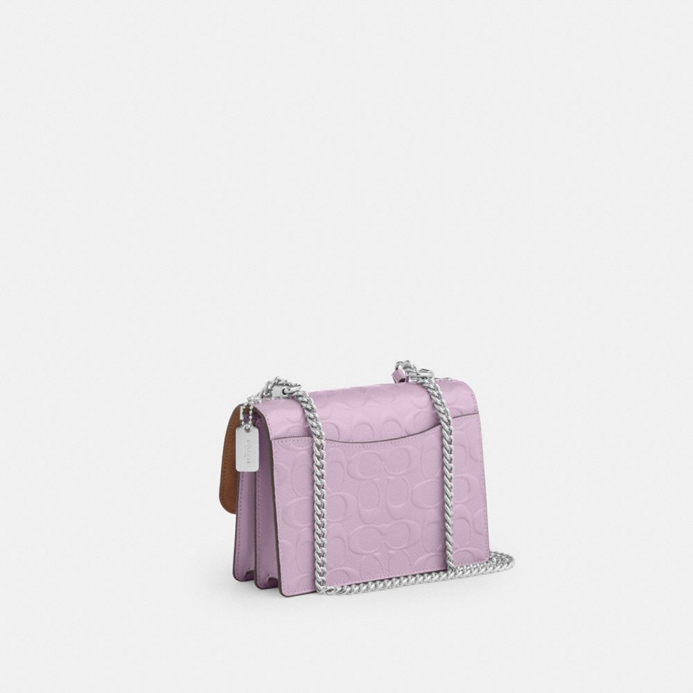 Coach Mini Klare Crossbody Bag In Signature Leather Silver Light Violet
