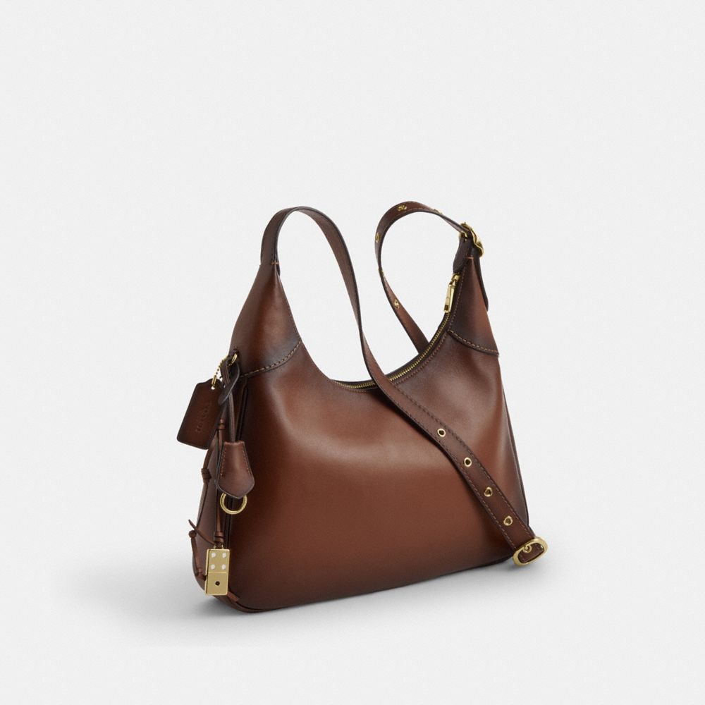 Coach Ella Shoulder Bag Gold Redwood